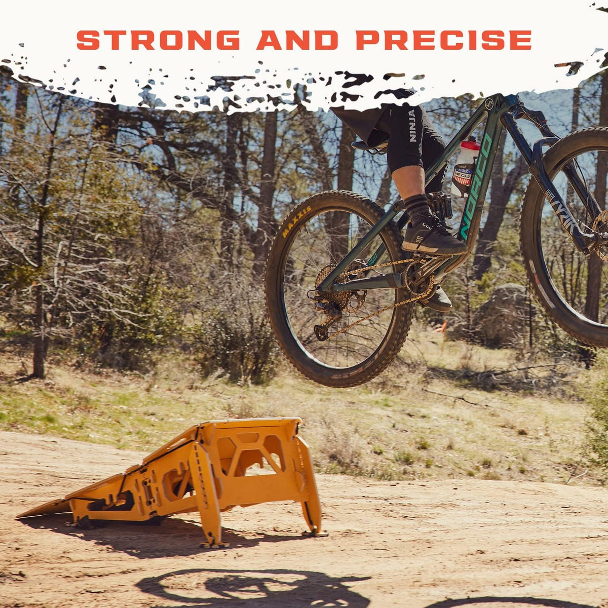 Ninja MTB Mach 1 Jump Ramp, Portable Jump Ramp, 3 Panel Ramp for All Ages, Ideal for MTB Bikes, BMX Bikes, One Wheels, Scooters, Skateboards, and RC Cars