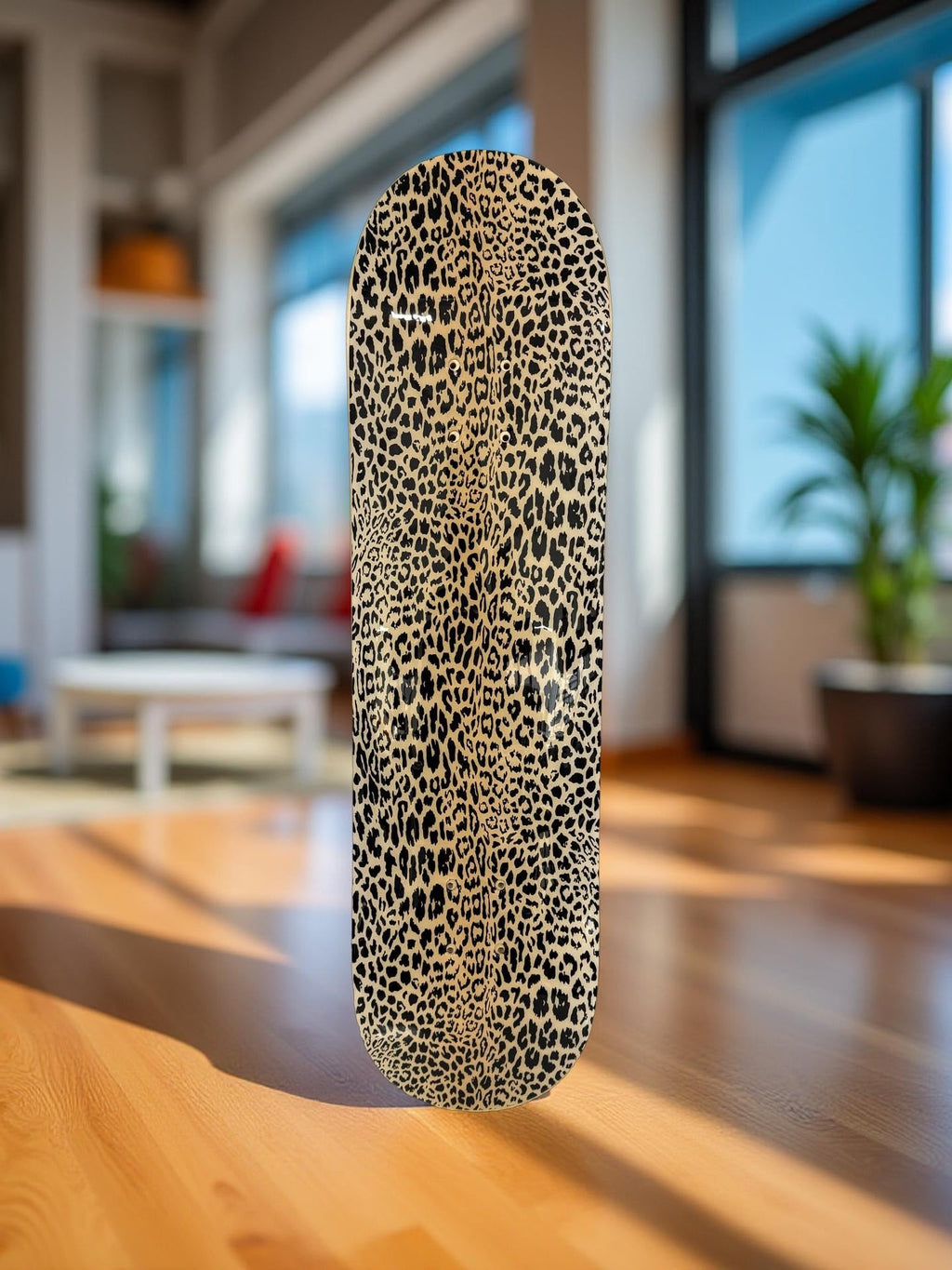 BDTrims 3 Pack Designer-Influenced Pop Art Skateboard Deck Set, Black White and Leopard Print, Premium 7-Ply Maple, Wall Decor, Customization Available