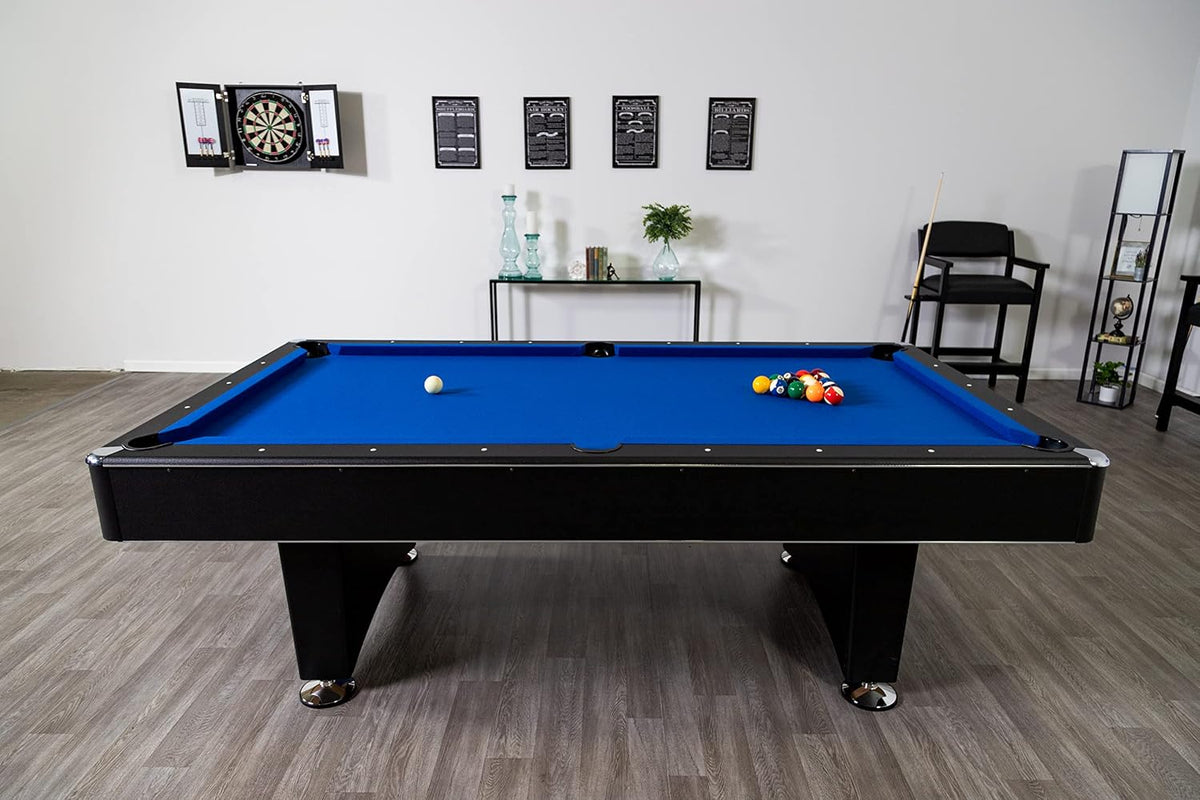 Hathaway Hustler Tournament Pool Table â Includes Cue Sticks, Billiard Balls, Automatic Ball Return â Perfect for Competitive Players and Family Games Room