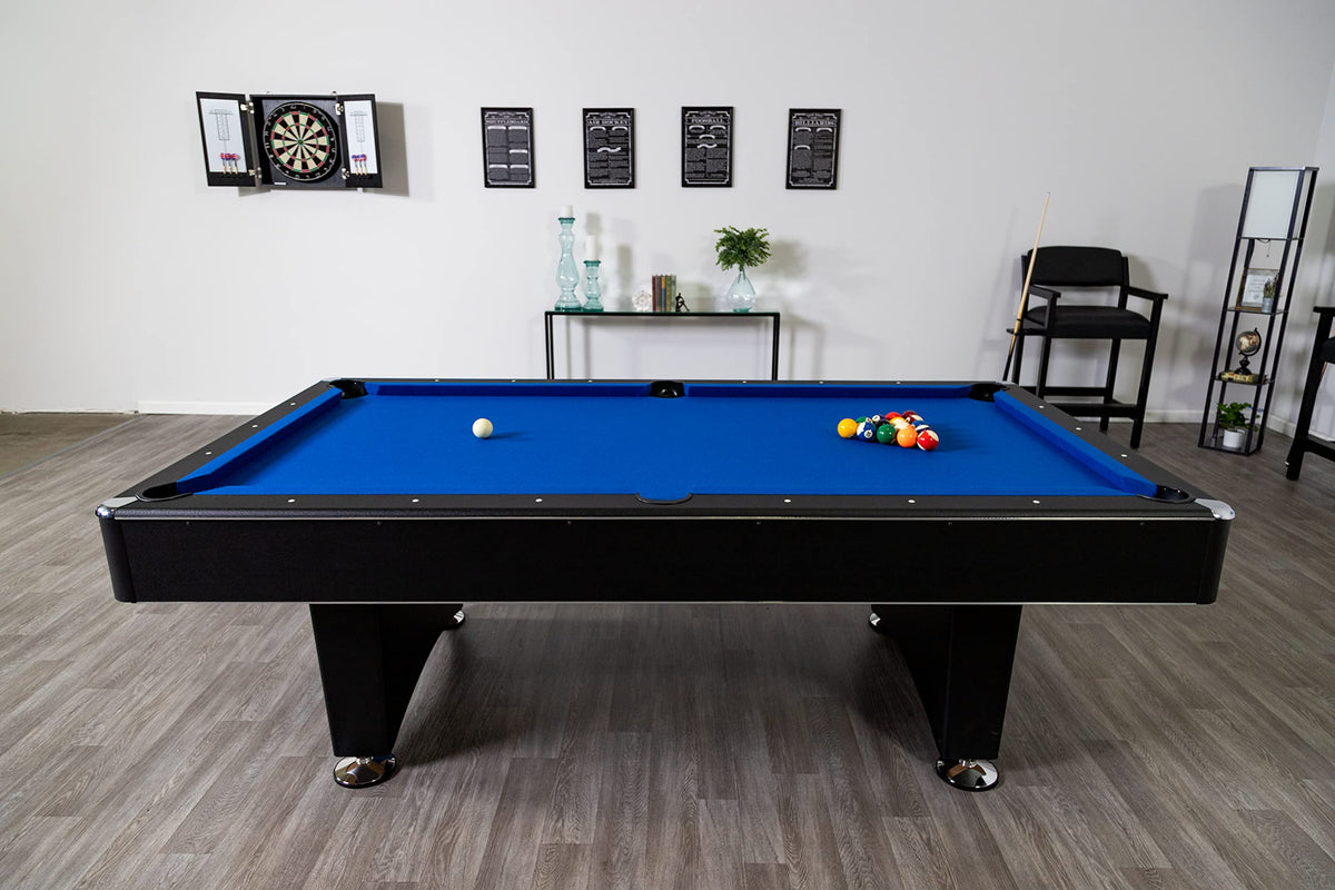 Hathaway Hustler Tournament Pool Table â Includes Cue Sticks, Billiard Balls, Automatic Ball Return â Perfect for Competitive Players and Family Games Room