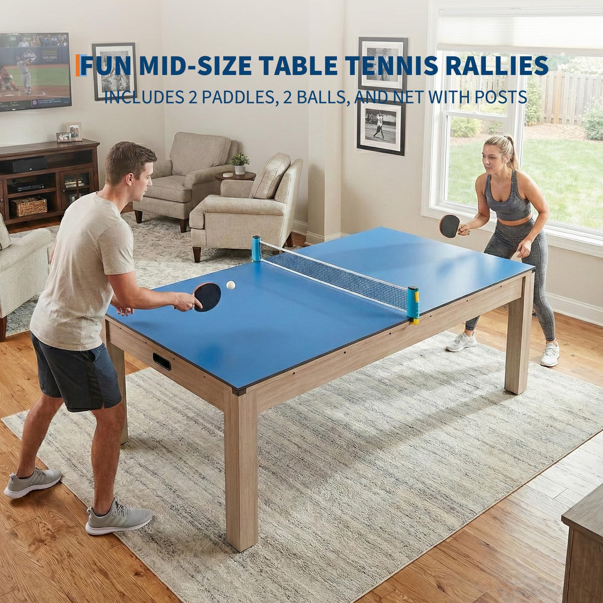 7 ft Pool Table Combo,3 in 1 Pool, Dining, & Table Tennis