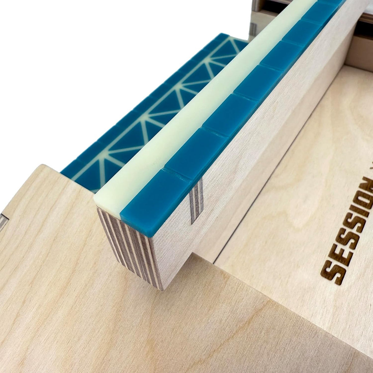 Teak Tuning x Session âThe Junctionâ Modular Wooden Fingerboard Ramp - 20 Inches Long - 2 Plain Kickers + Triple-Sided Rail/Ledge Block â Hand Made in USA - Fingerboard Obstacle