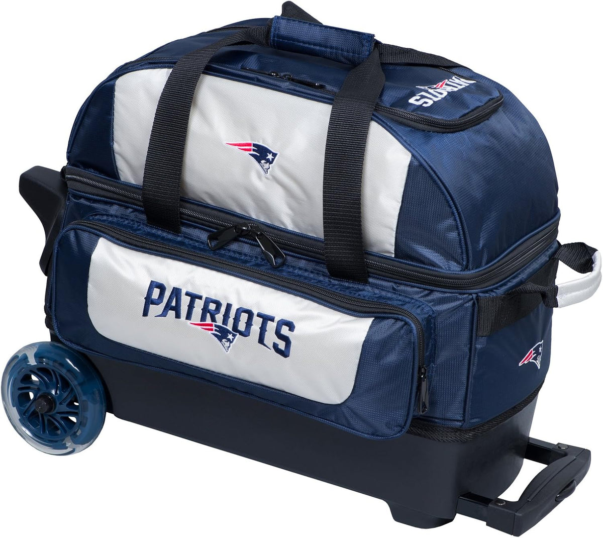 KR Strikeforce NFL New England Patriots Two Ball Bowling Roller Bag