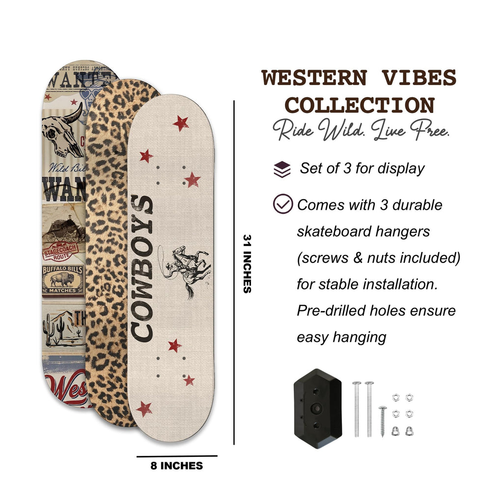 TwoDays Skateboard Wall Decor Set, Dolce Vita Ciao, 3 Decks