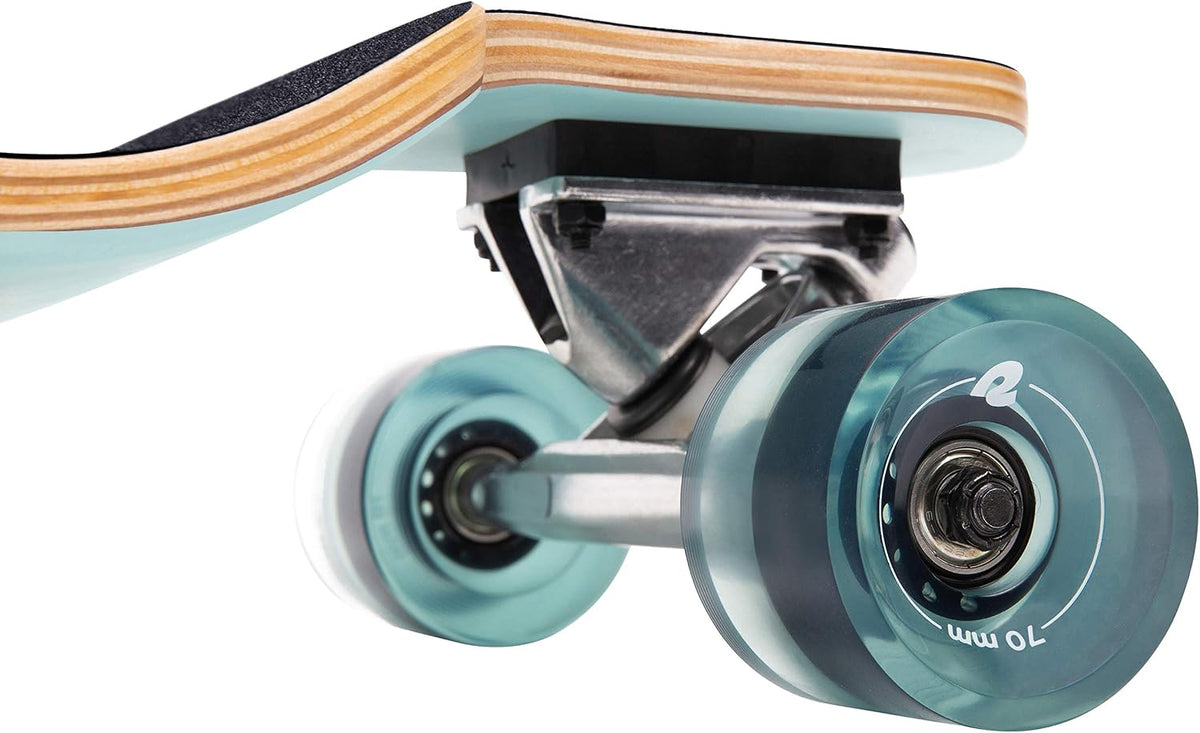 Retrospec Tidal Drop Down Longboard - 41" Extra Wide Stable Deck, 9-Ply Canadian Maple, ABEC-9 Bearings, 85A PU Wheels, Reverse Kingpin Trucks for Cruising & Downhill