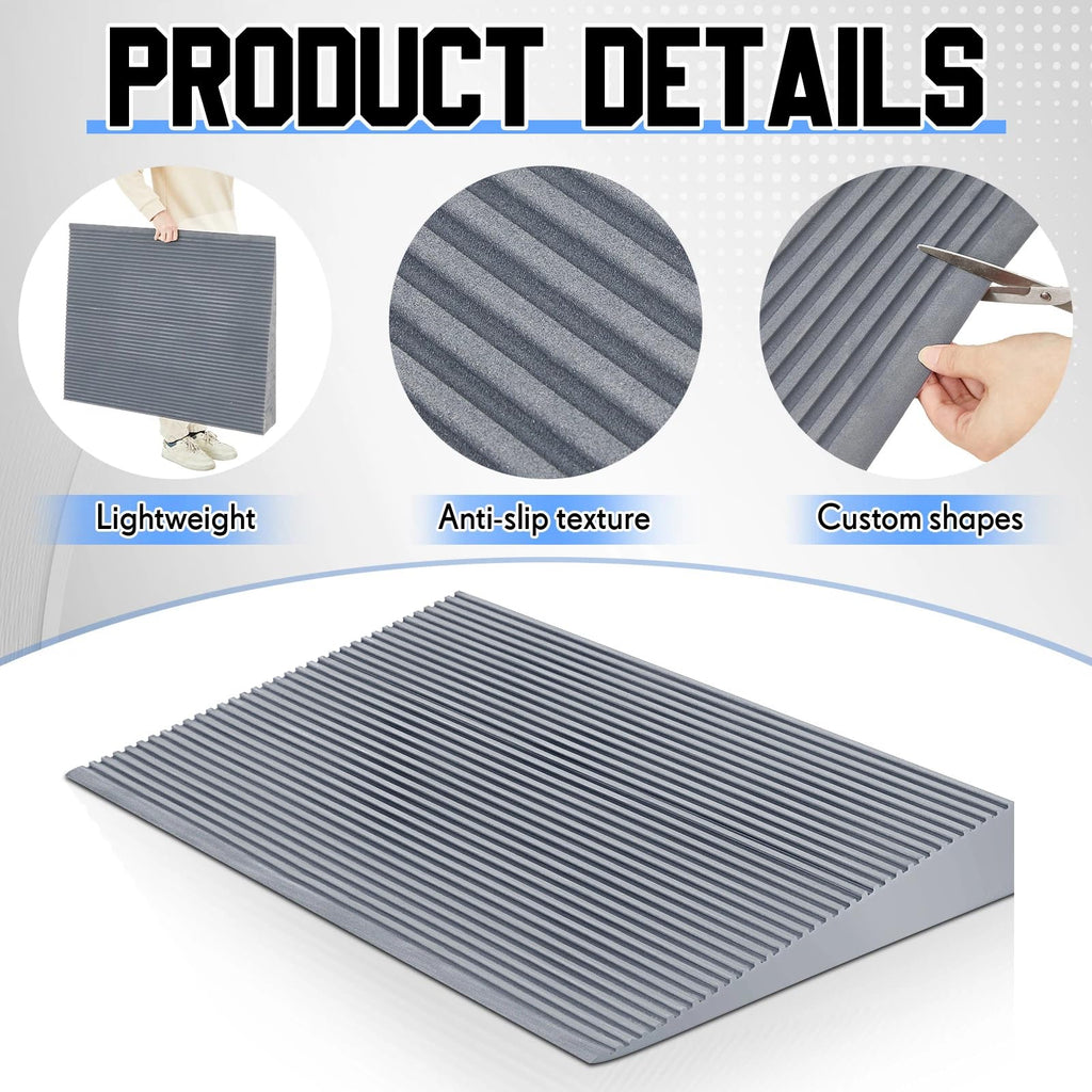 EVA Foam Threshold Ramp for Wheelchair, Black, 36" L X 28" w X 5" h