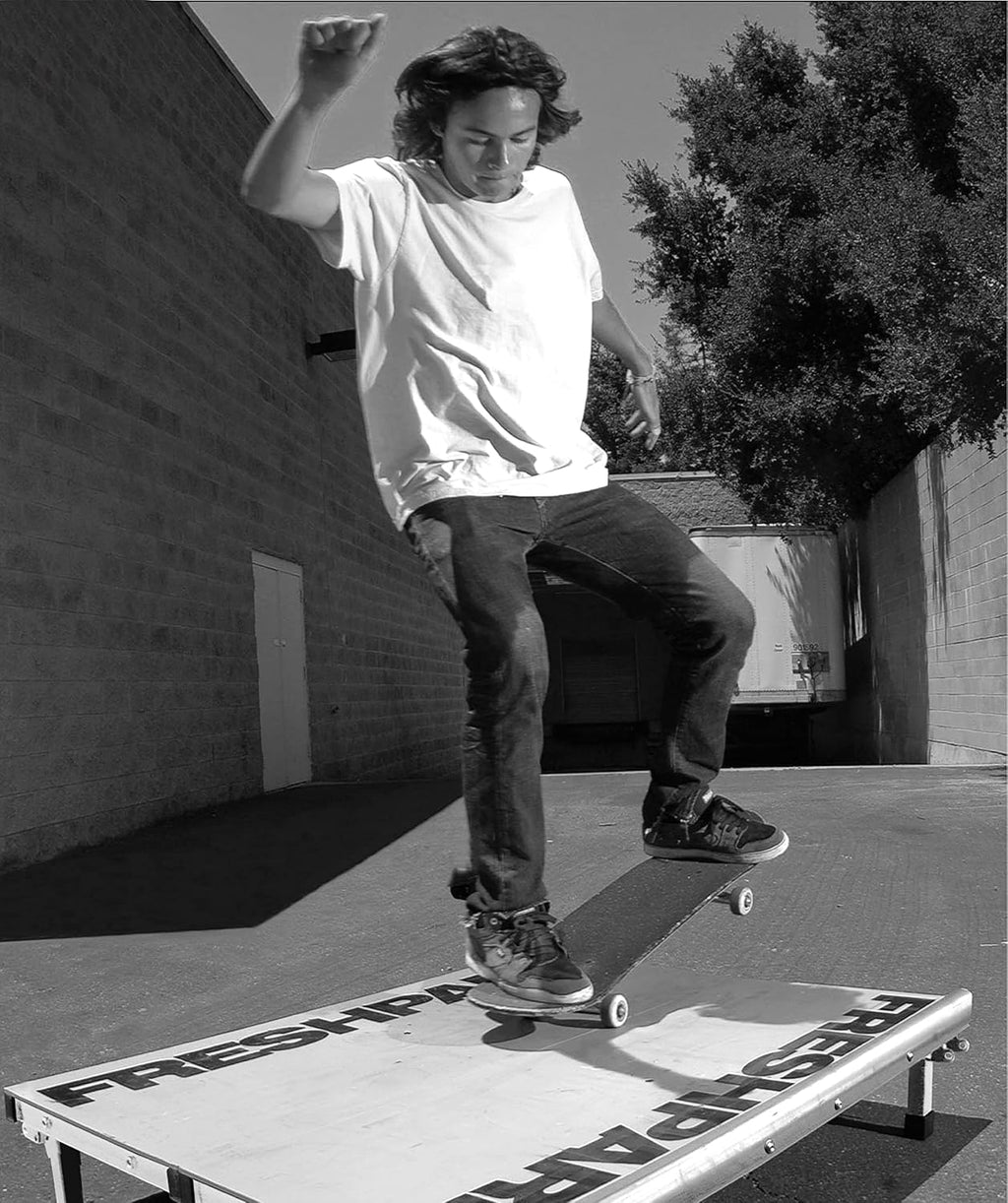 Freshpark Fun Box - Grind Box - Manual Pad (37" L x 47" W x 8" or 16" Tall) - Portable, Foldable, Adjustable Height - BMX, Scooter, and Skateboarding Ramp