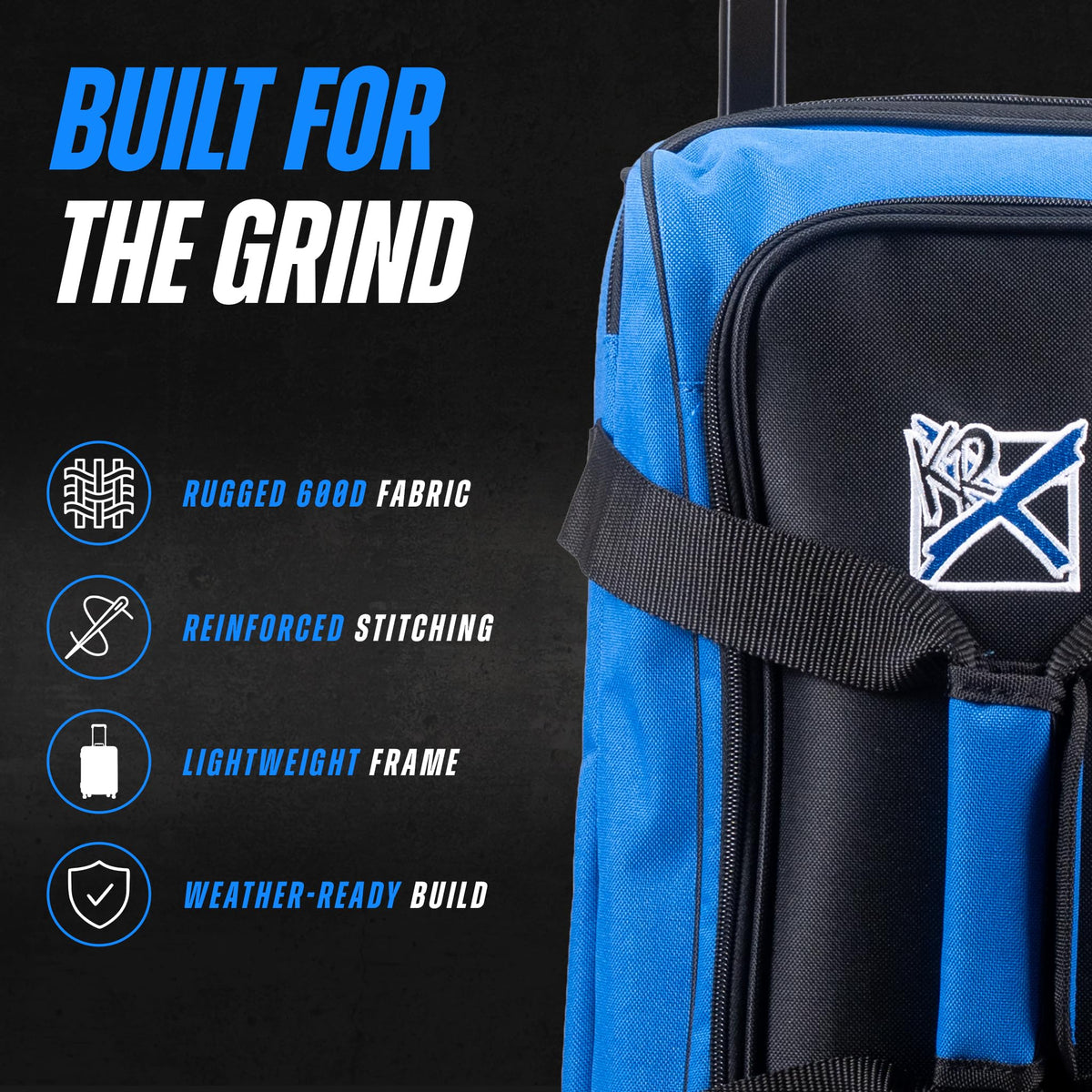 KR Strikeforce Hybrid X Double Roller Bowling Bag - Holds Two Balls, Shoes & Accessories