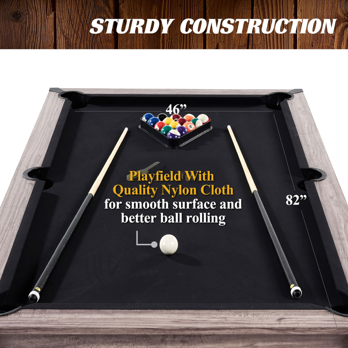 Barrington Billiards 7Ft. Combo Table 3-in-1 Pool Table, Dining & Ping Pong