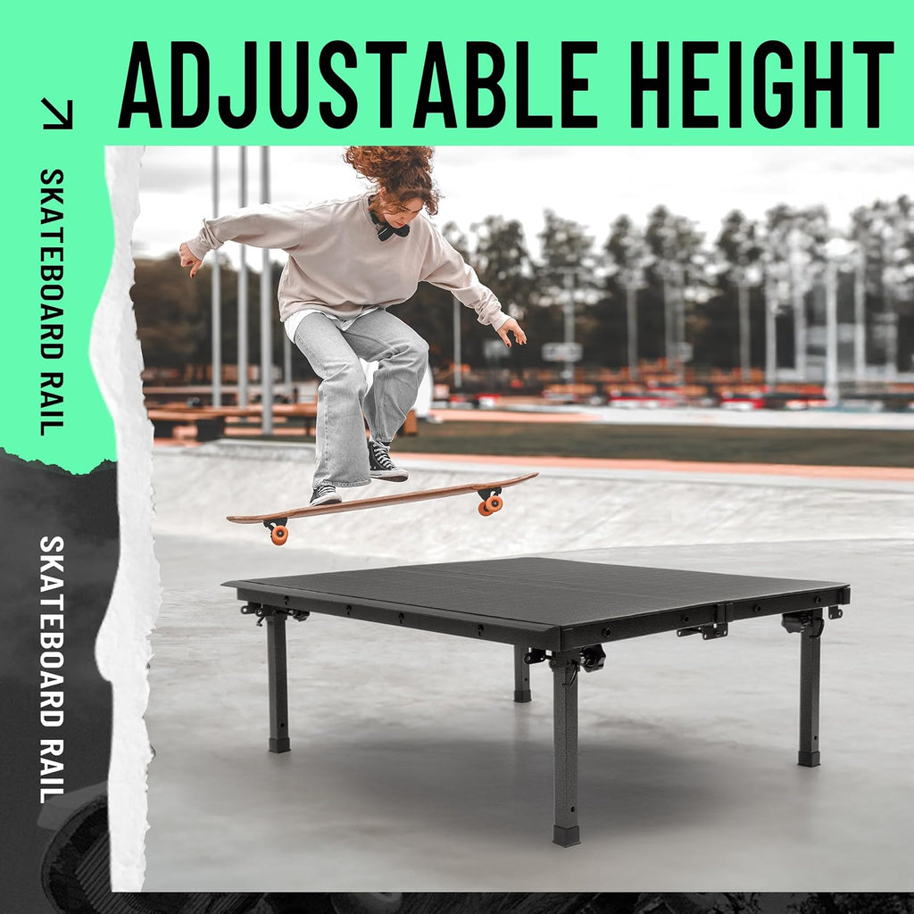 Skateboard Rail Foldable Portable 42.56" L x 34.09" W x 14.21" H