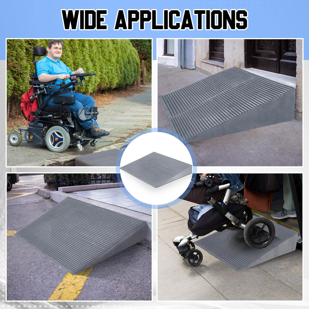 EVA Foam Threshold Ramp for Wheelchair, Black, 36" L X 28" w X 5" h
