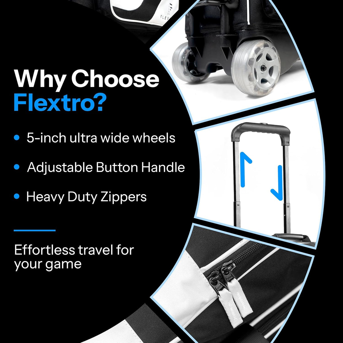 Flextro 3 Ball Bowling Bag Roller With 2+1 Modular Design & Sturdy Build