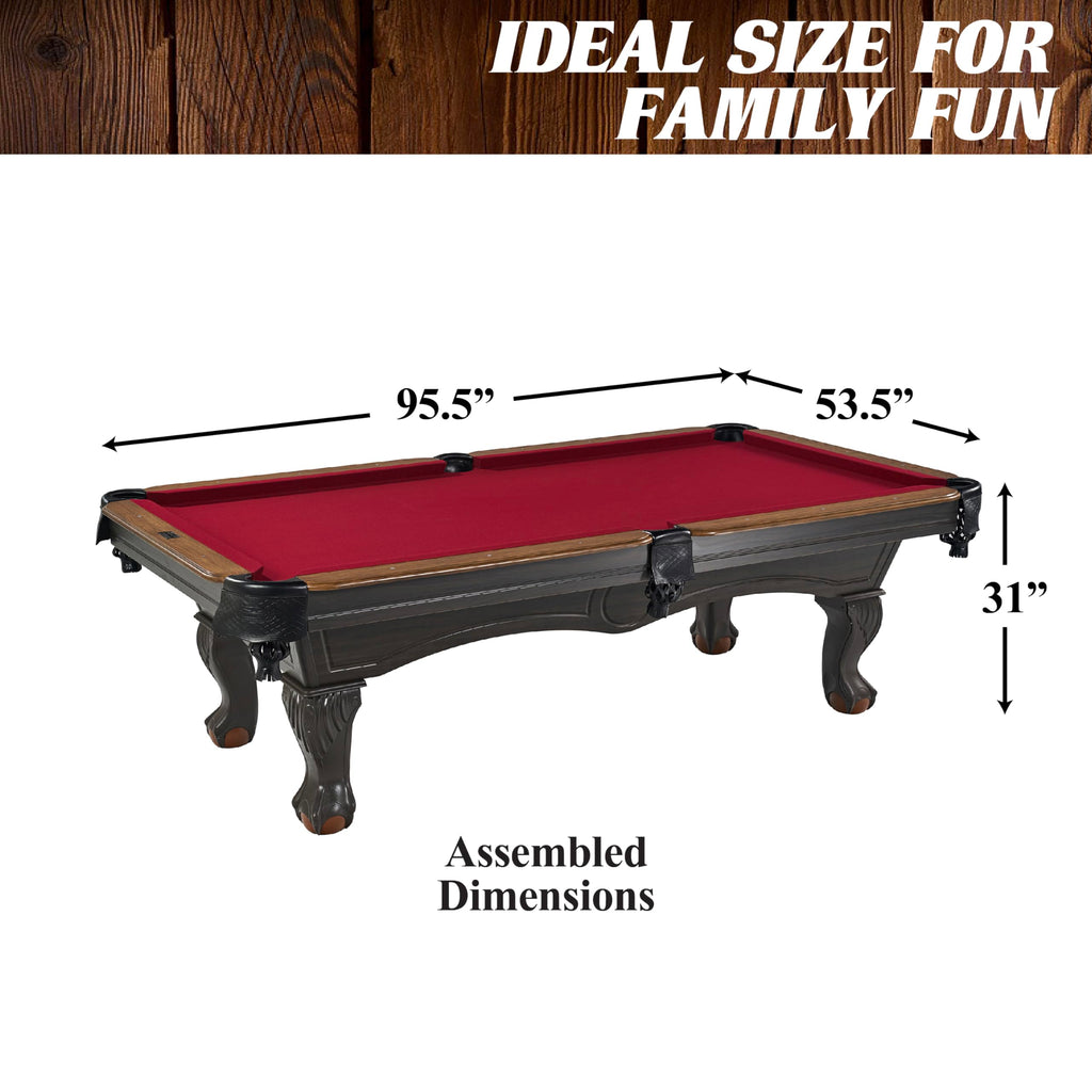 Barrington Billiards Drop Pocket Pool Table with Complete Accessory Set