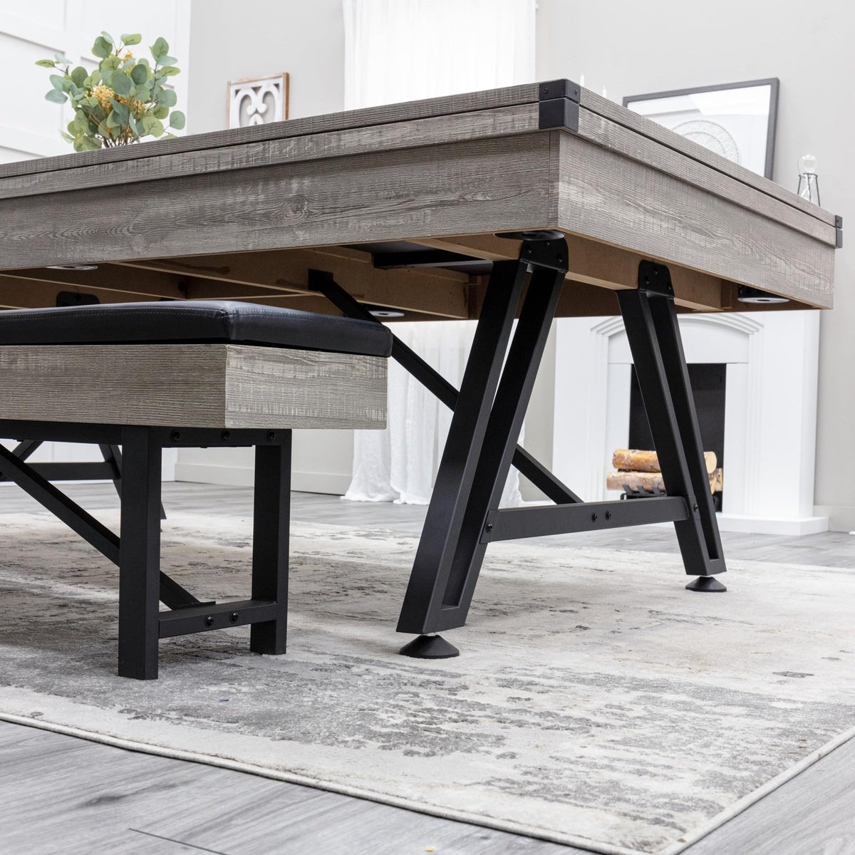 American Legend Billiard Table with Rustic Wood Finish