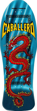 Powell Peralta Steve Caballero Chinese Dragon Skateboard Deck, Aqua Foil, 10" x 30"