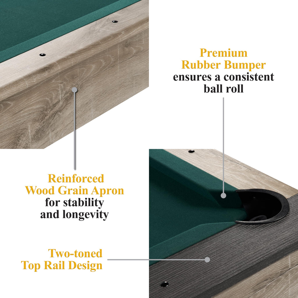 Barrington Billiards 7Ft. Combo Table 3-in-1 Pool Table, Dining & Ping Pong