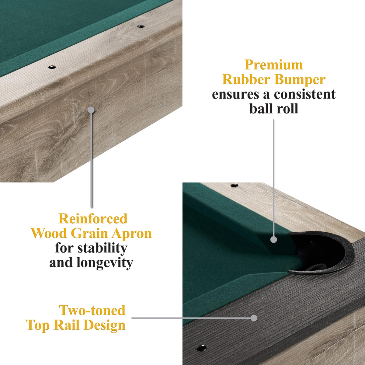Barrington Billiards 7Ft. Combo Table 3-in-1 Pool Table, Dining & Ping Pong