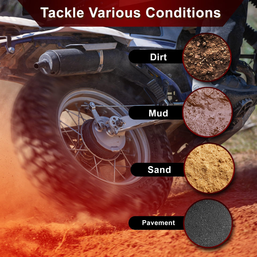 Tusk Waypoint Adventure Motorcycle Tire Set â 90/90-21 Front & 130/90-17 Rear (68R) Tube Type