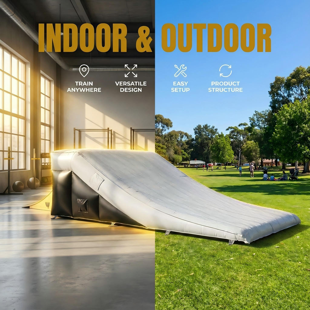 Commercial Inflatable Airbag Lander - PVC BMX Jump Ramp Inflatable Airbag Landing for MTB, BMX, Action Sports, Indoor/Outdoor Use, 20x13x6ft