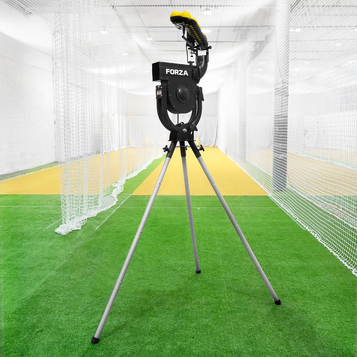 FORZA V62 Cricket Bowling Machine | Adjustable Speeds Up to 62mph, Automatic 12-Ball Feeder, Durable Construction