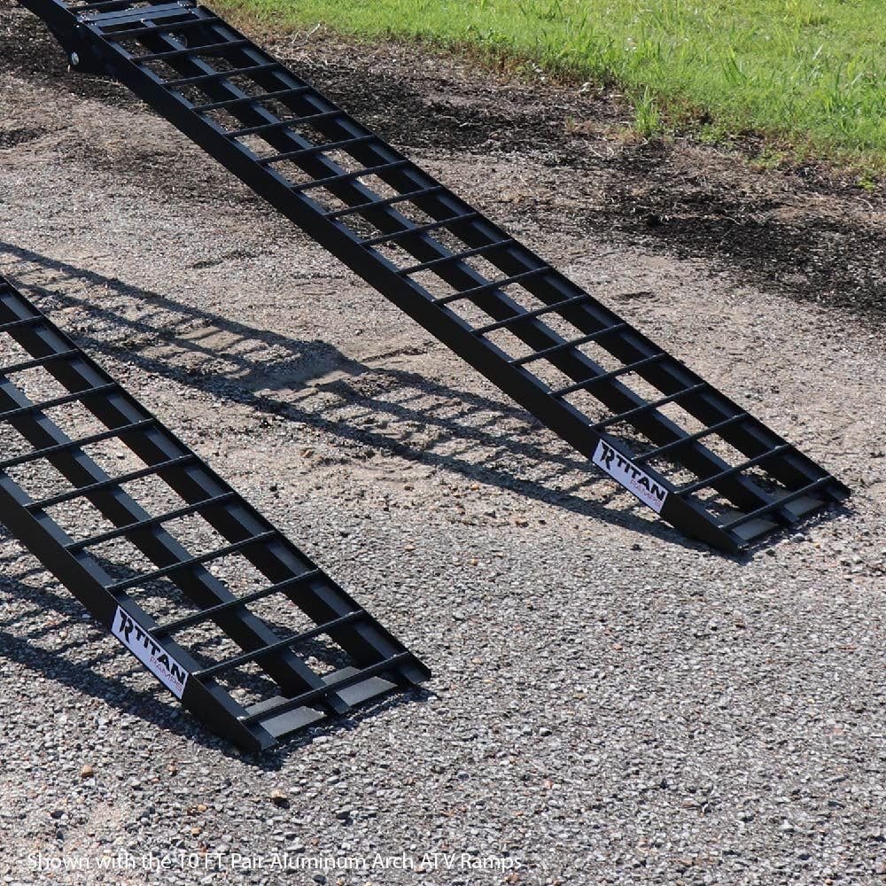 Titan Ramps Aluminum ATV Motorcycle Loading Ramps, 1,200 lb, 9 Ft, 2-Pack
