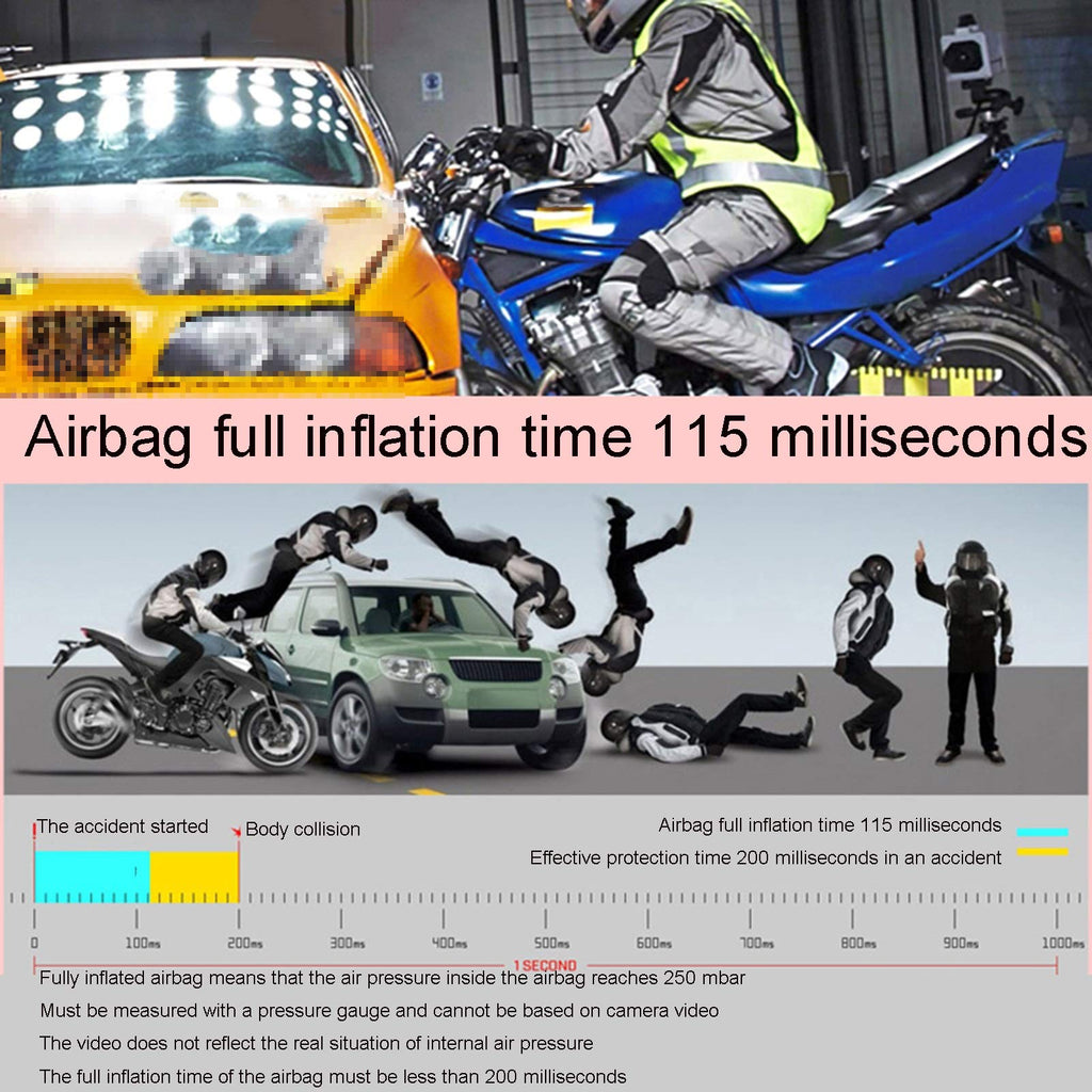 Reflective Protective Airbag Vest Motorcycle Anti-Fall Vest 600D Canvas Fabric, Wear-Resistant and Breathable Washable (No CO2 Gas Cylinder) (Color : C Green, Size : Small)
