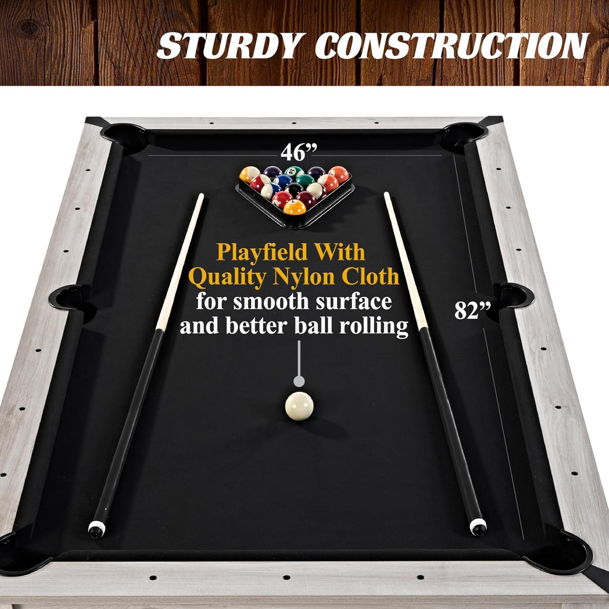 Barrington Billiards 7Ft. Combo Table 3-in-1 Pool Table, Dining & Ping Pong