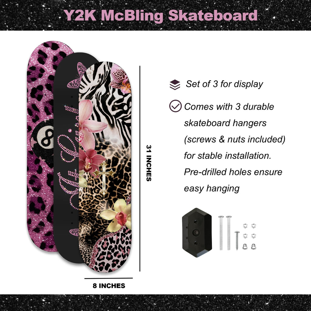 TwoDays Skateboard Wall Decor Set, Dolce Vita Ciao, 3 Decks