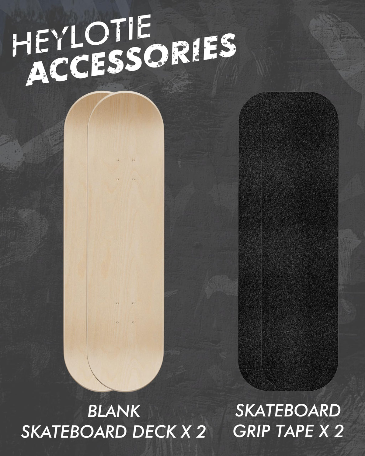 Blank Skateboard Decks for Painting 31"x 8" with Skateboard Grip Tape