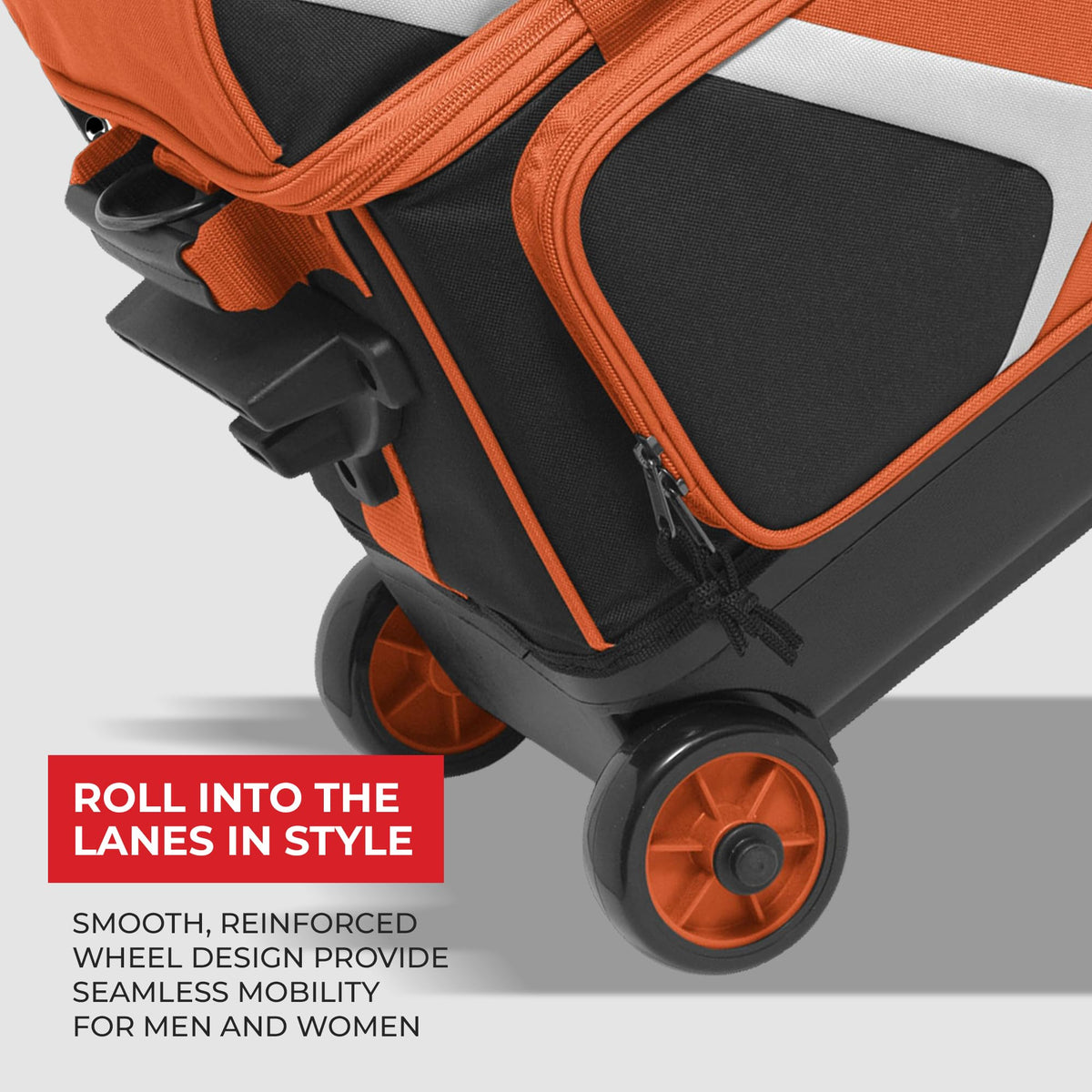 BSI Dash Roller Bowling Bag with Smooth Rolling Wheels, Padded Ball Compartment, Retractable Locking Handle, & Shoe Pocket