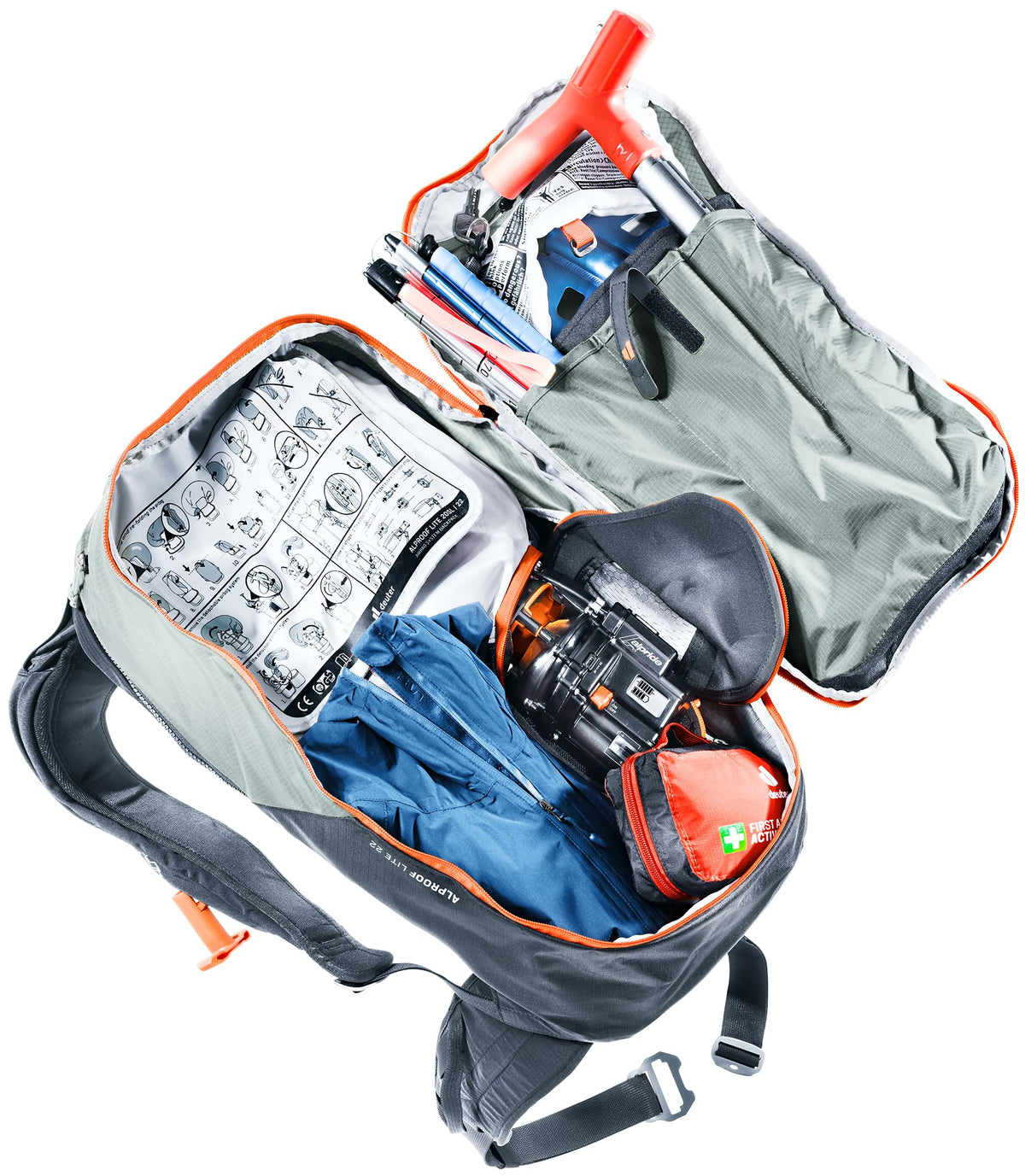 Deuter Alproof Lite 22 Avalanche Backpack - Chestnut-Black