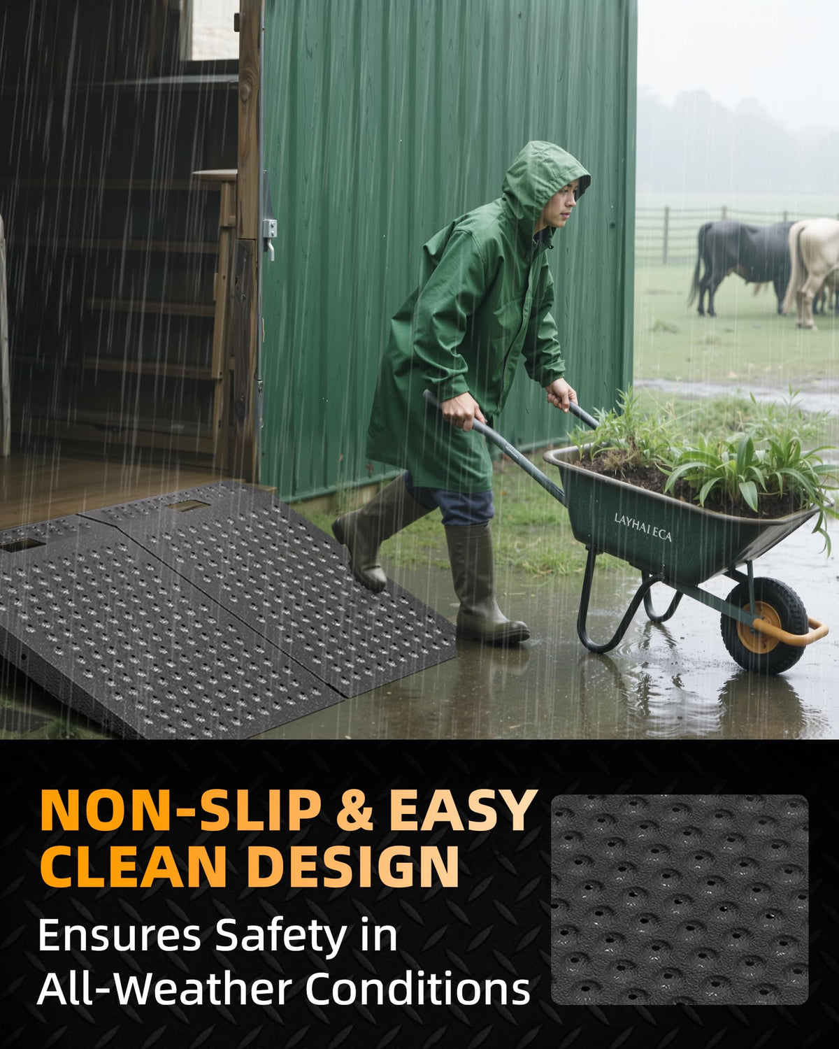 VNN 36" x 24" Shed Ramp for Riding Mower - 800 LB Capacity Shed Ramps, Anti-Slip Punch Plate Ramp for ATV, Motorcycles, Garages & Barns (1PC,Slivery, Alloy)