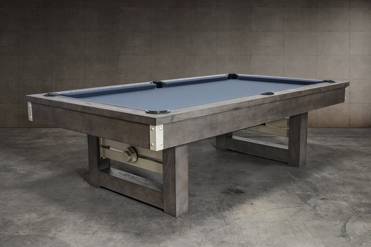 Nixon Billiards - Bryant Slate Billiard Pool Table - Grayson Grey (Metal Leg) - 7FT and 8FT