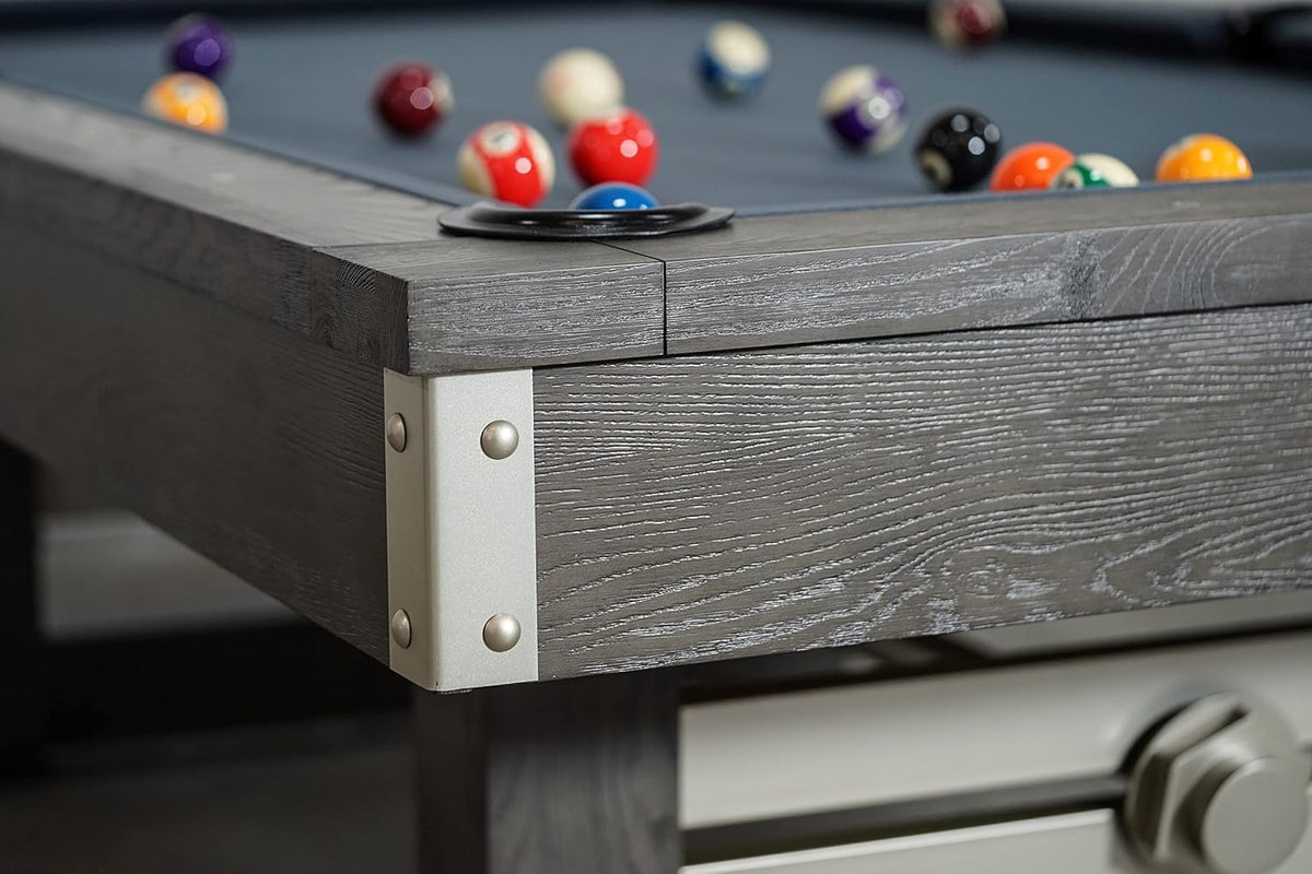 Nixon Billiards - Bryant Slate Billiard Pool Table - Grayson Grey (Metal Leg) - 7FT and 8FT