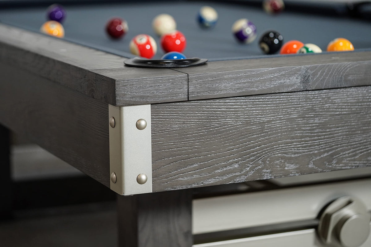 Nixon Billiards - Bryant Slate Billiard Pool Table - Grayson Grey (Metal Leg) - 7FT and 8FT