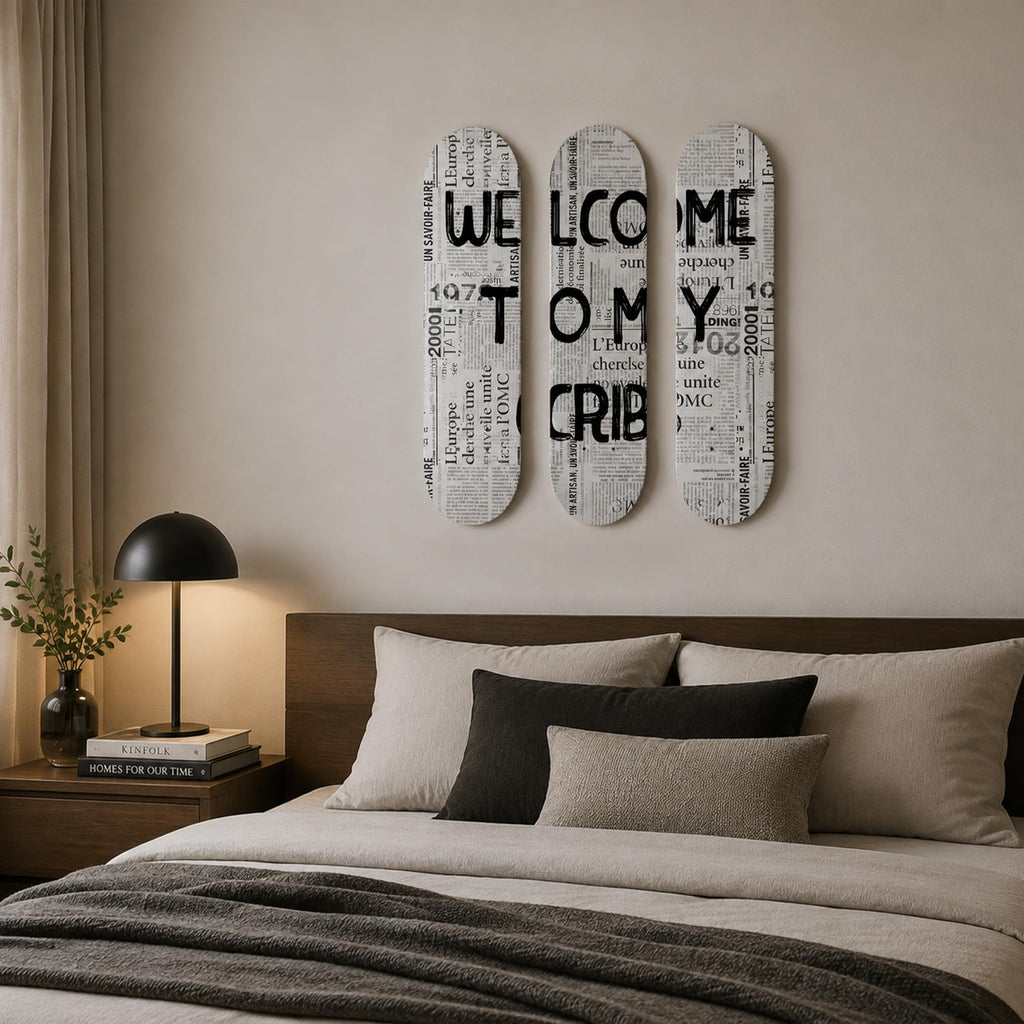 TwoDays Skateboard Wall Decor Set, Dolce Vita Ciao, 3 Decks