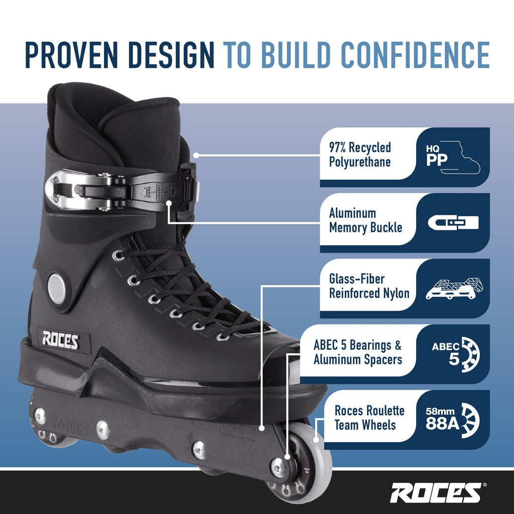 Roces Mens M12 UFS Aggressive Street Italian Inline Skates 101183 00001