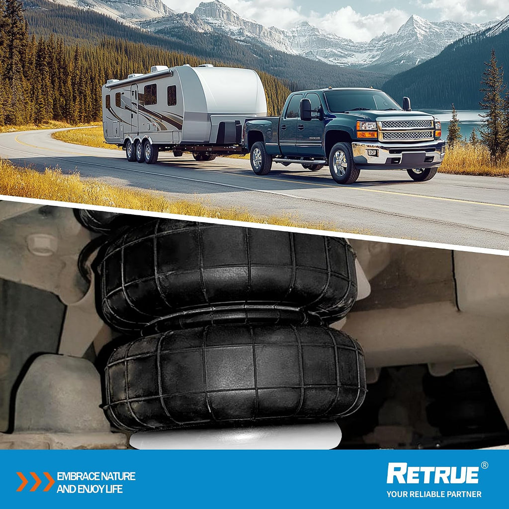 RETRUE Rear Air Bags Suspension Kit for Silverado Sierra 1500HD 2500
