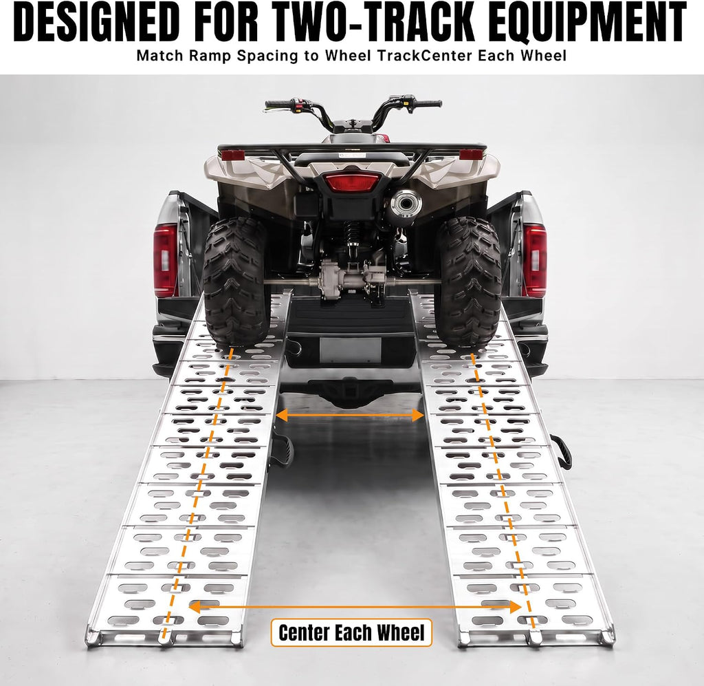 Loading Ramps for Pickup Trucks, 7.5 ft Aluminum ATV Ramps, 2 Pack