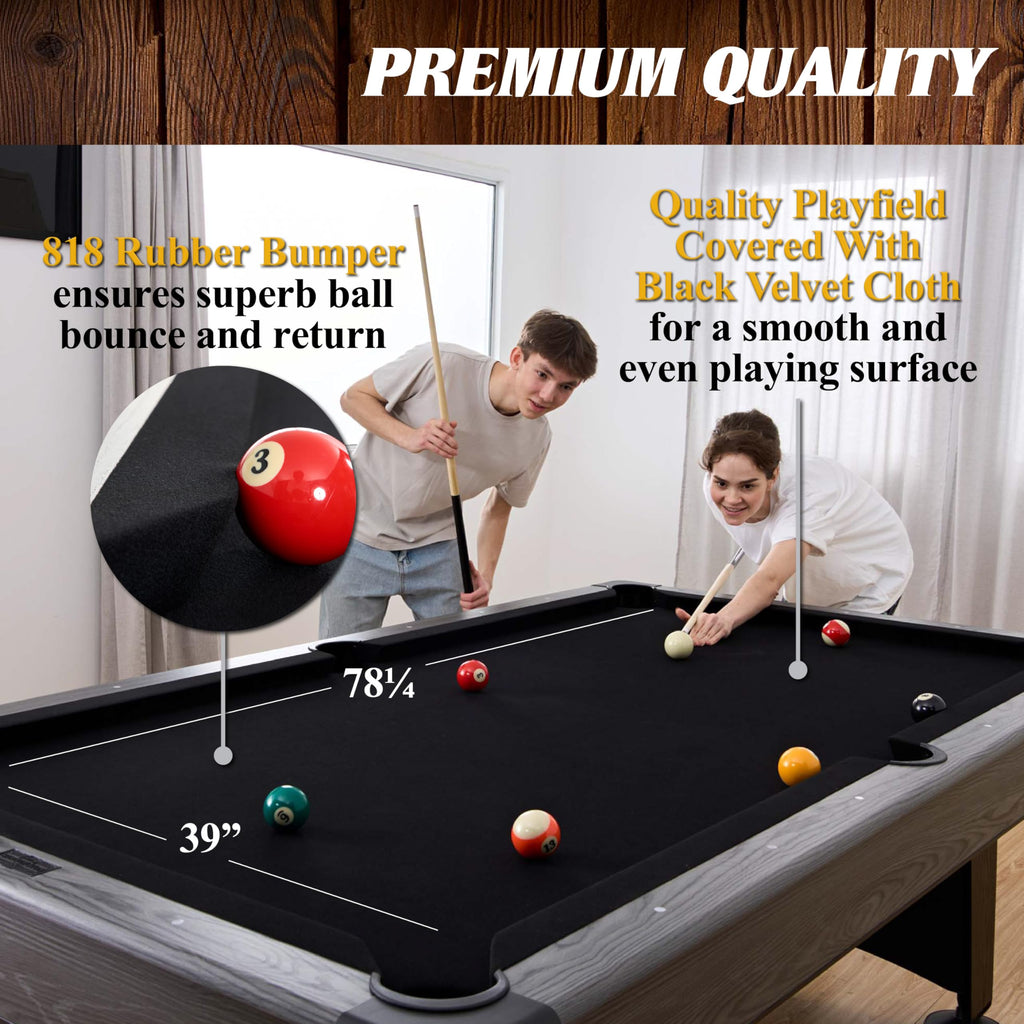 Barrington Billiards Drop Pocket Pool Table with Complete Accessory Set
