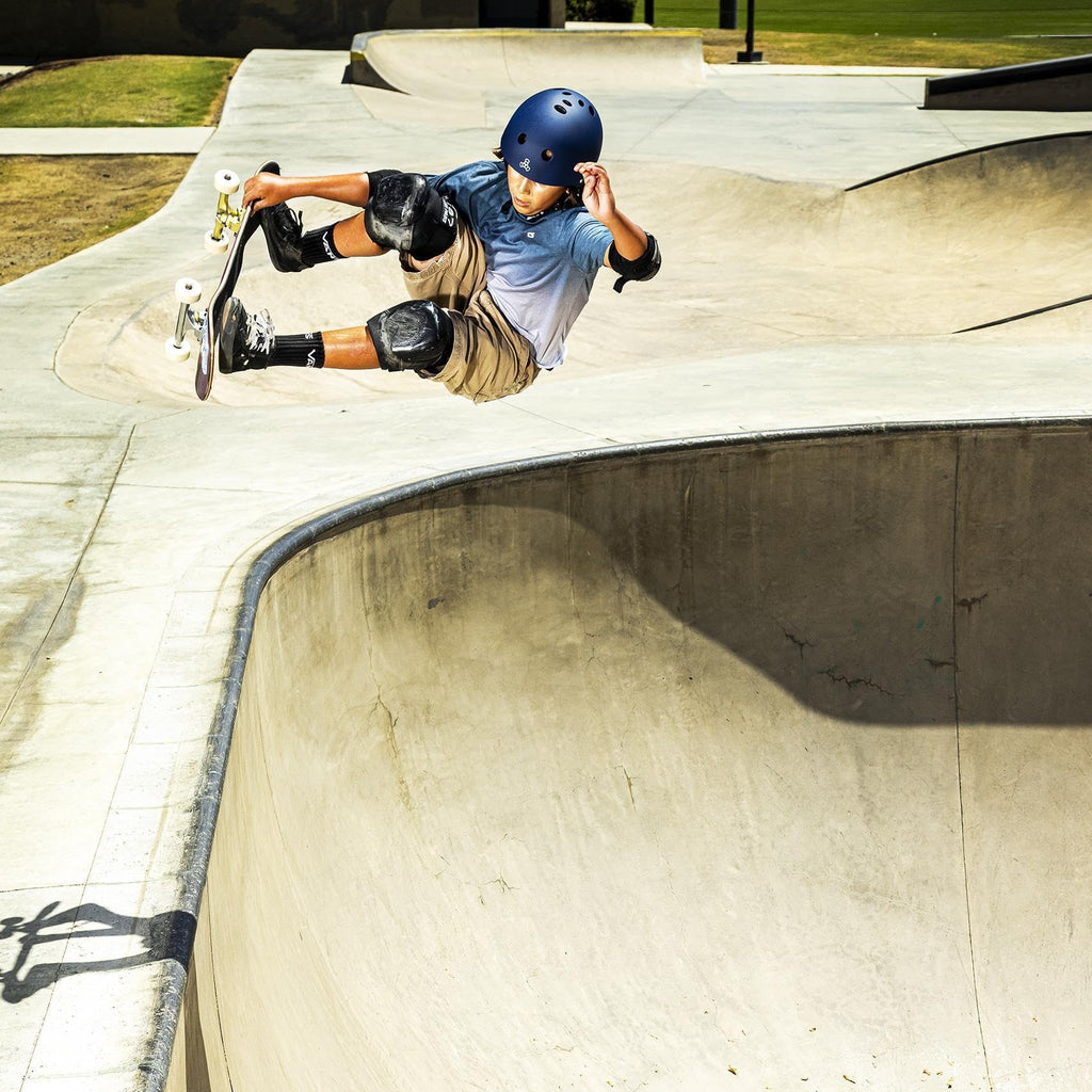 Triple Eight Deep Cover Helmet - Ideal for Skateboarding, Bicycling, BMX, and Roller Skating