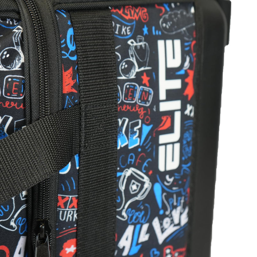 ELITE Basic Bowling Bag Double (2) Ball Roller with Rolling Wheels