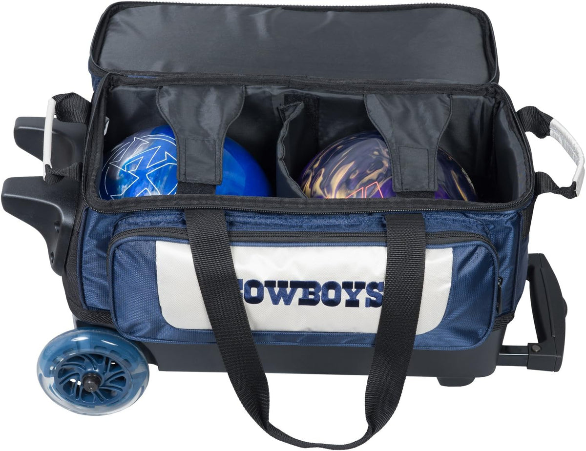 KR Strikeforce NFL Dallas Cowboys Two Ball Bowling Roller Bag