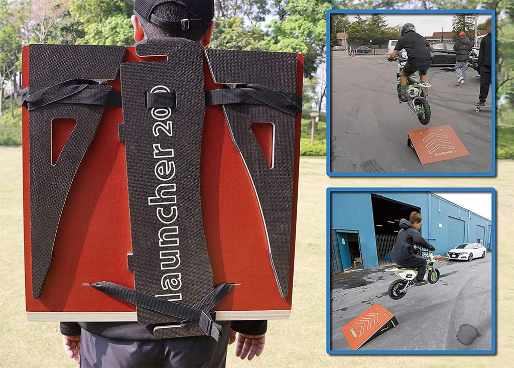 Kids Jumping Ramp for Skateboard, Bike, Scooter, BMX, RC Car and Dirt Bike, 34.37 in, Black