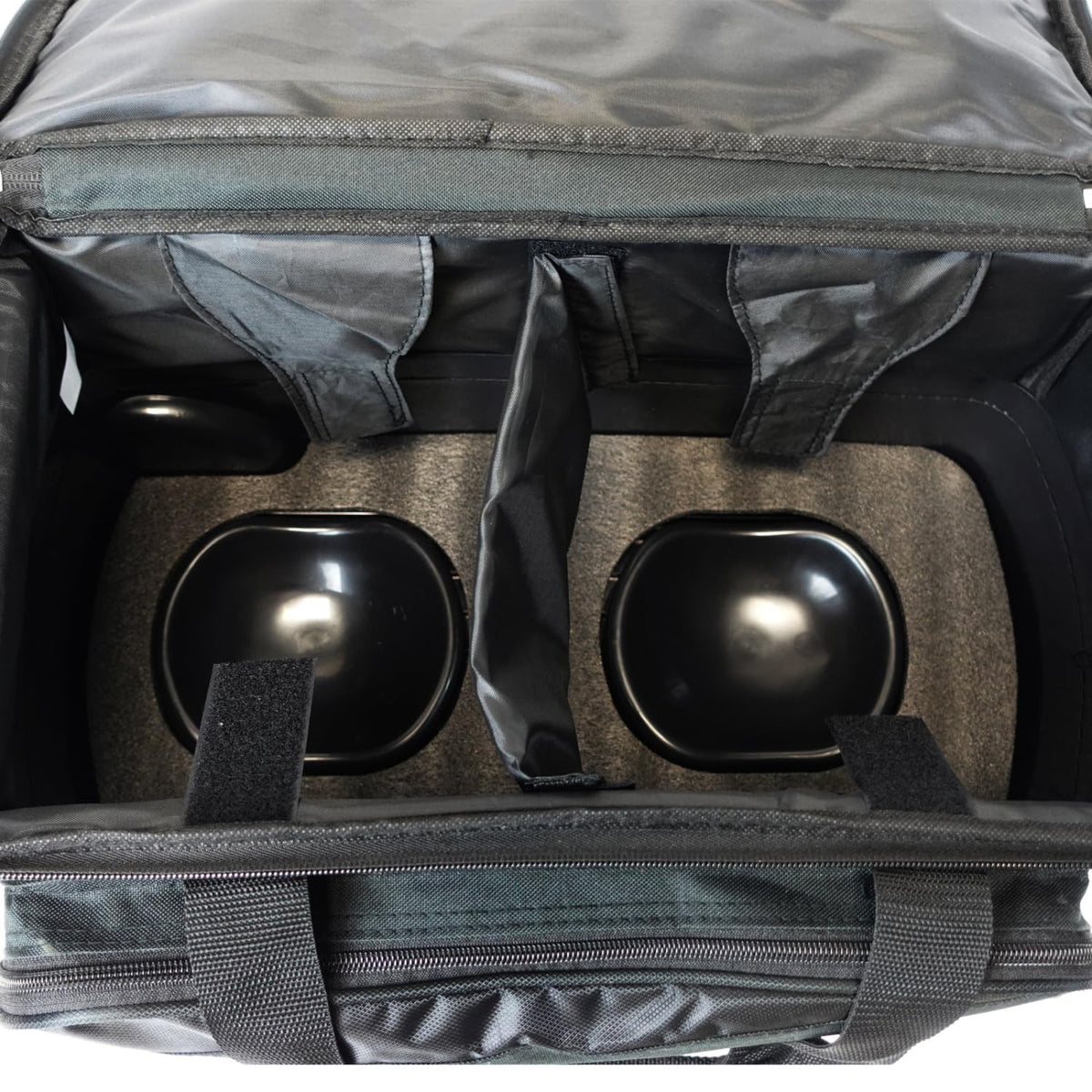ELITE Deluxe 2 Ball Bowling Bag with 5" Smooth Wheels - Large Accessory Pocket, Shoe Compartment, 36" Extendable Handle