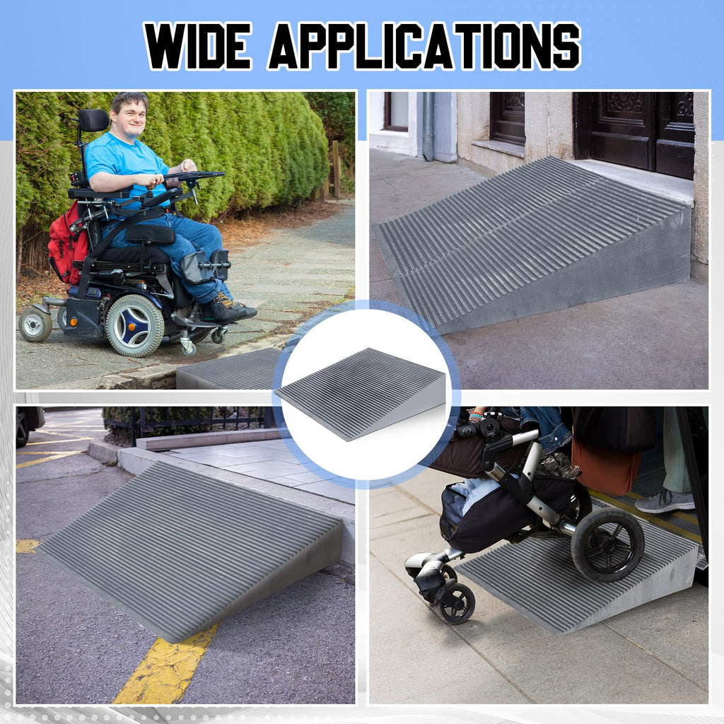 EVA Foam Threshold Ramp for Wheelchair, Black, 36" L X 28" w X 5" h