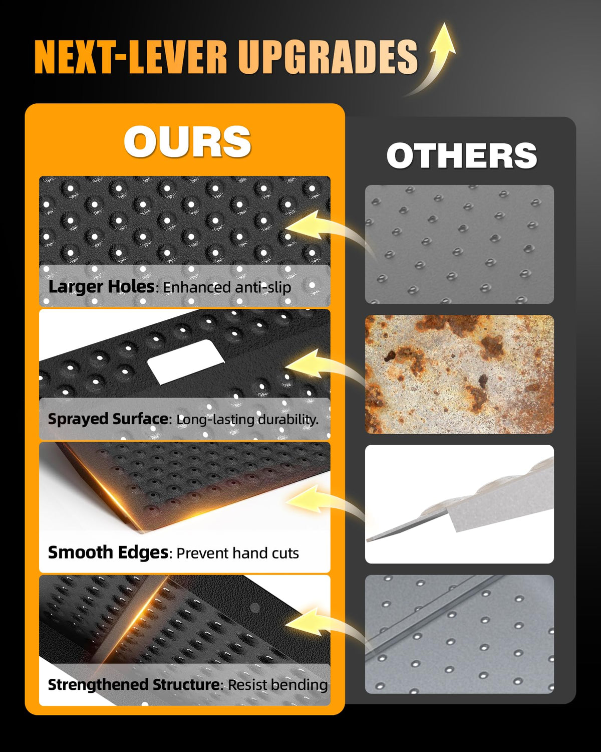VNN 36" x 24" Shed Ramp for Riding Mower - 800 LB Capacity Shed Ramps, Anti-Slip Punch Plate Ramp for ATV, Motorcycles, Garages & Barns (1PC,Slivery, Alloy)