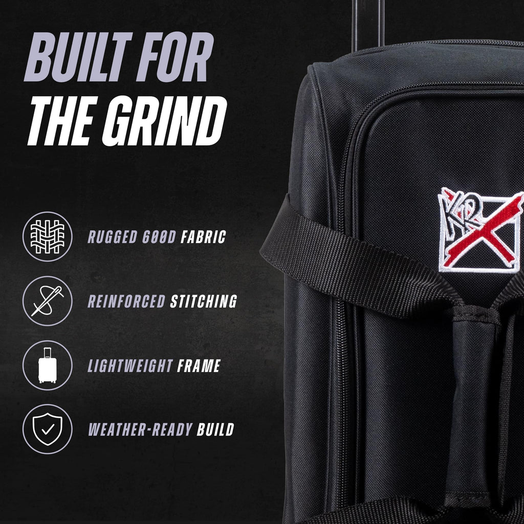 KR Strikeforce Hybrid X Double Roller Bowling Bag - Holds Two Balls, Shoes & Accessories
