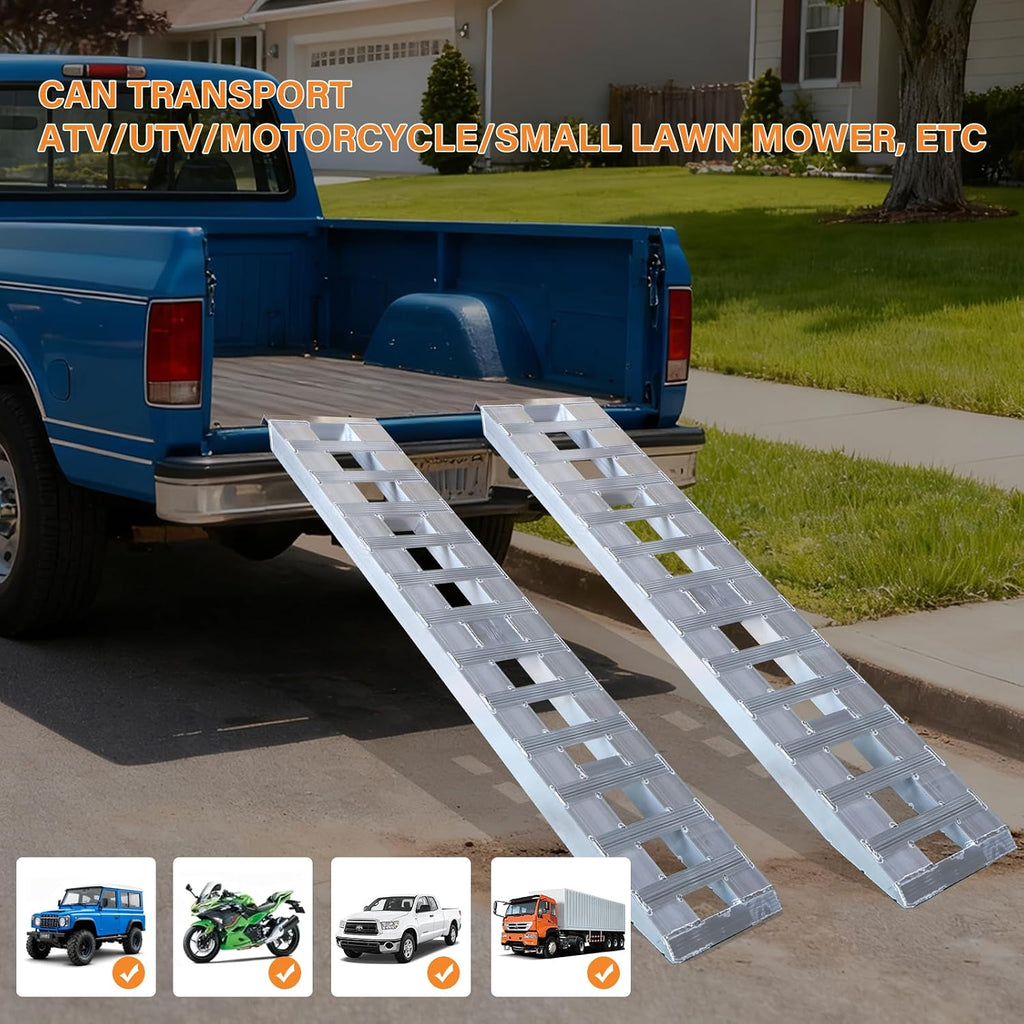 72x15 Inch Aluminum Ramps, 6000Lbs