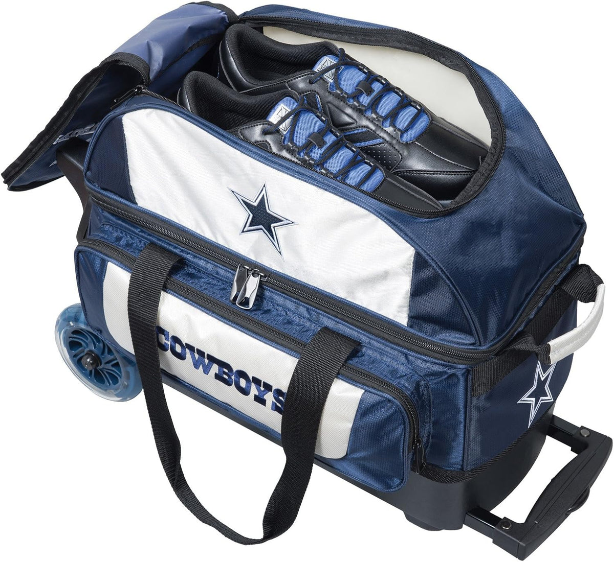 KR Strikeforce NFL Dallas Cowboys Two Ball Bowling Roller Bag